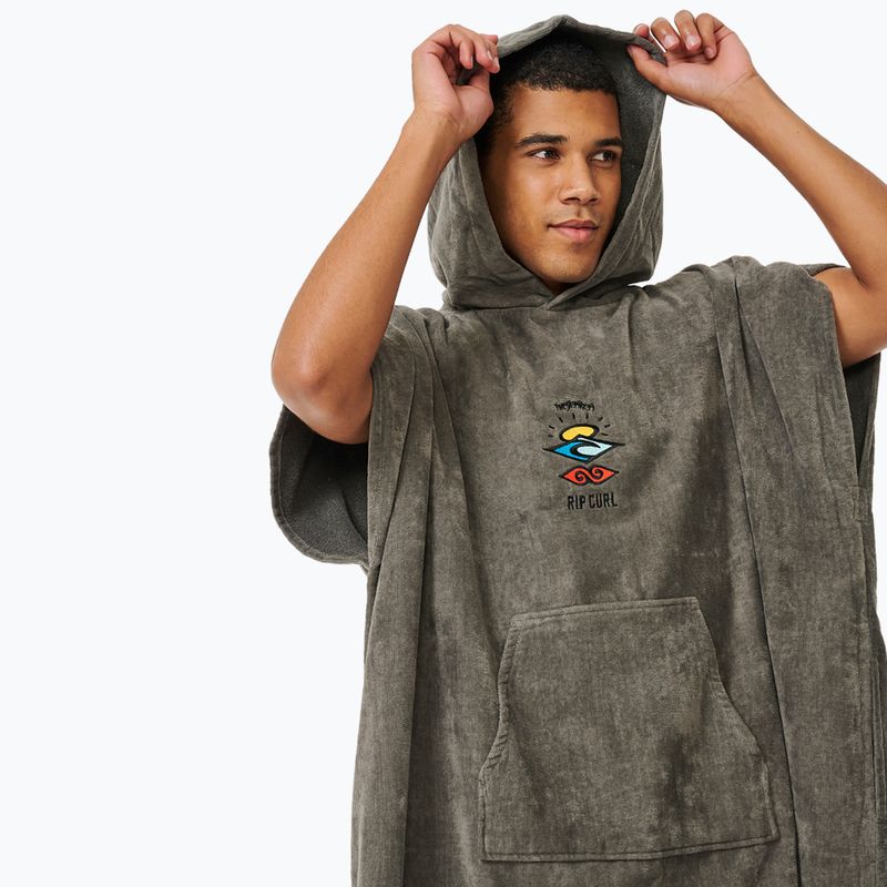 Poncho Herren Rip Curl Logo Hooded grey 5