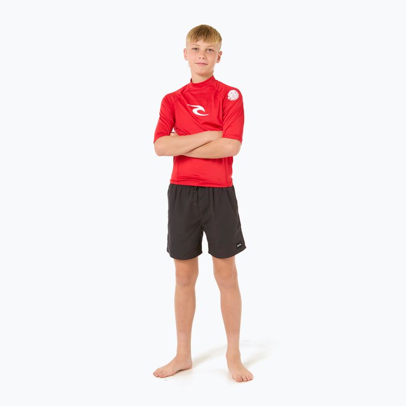 Rip Curl Lycra Brand Wave UPF rot Kinder-Badeshirt 2