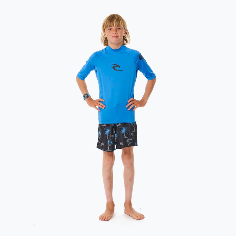 Rip Curl Lycra Brand Wave UPF blau gum Kinder-Schwimm-Shirt 2