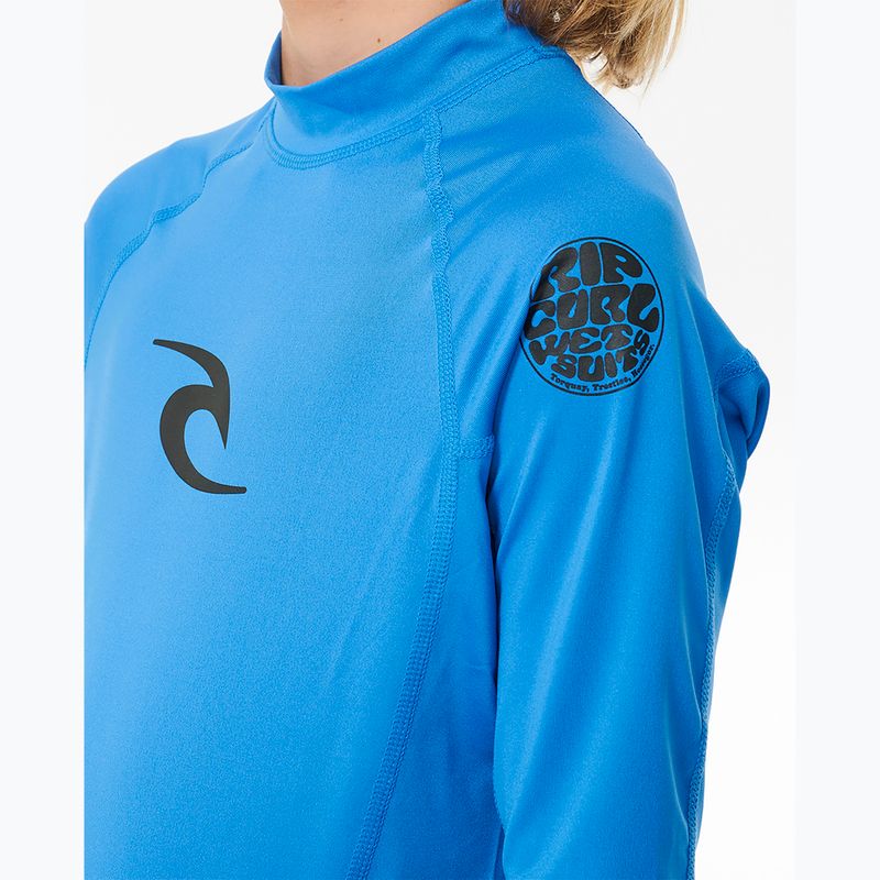 Rip Curl Lycra Brand Wave UPF blau gum Kinder-Schwimm-Shirt 4