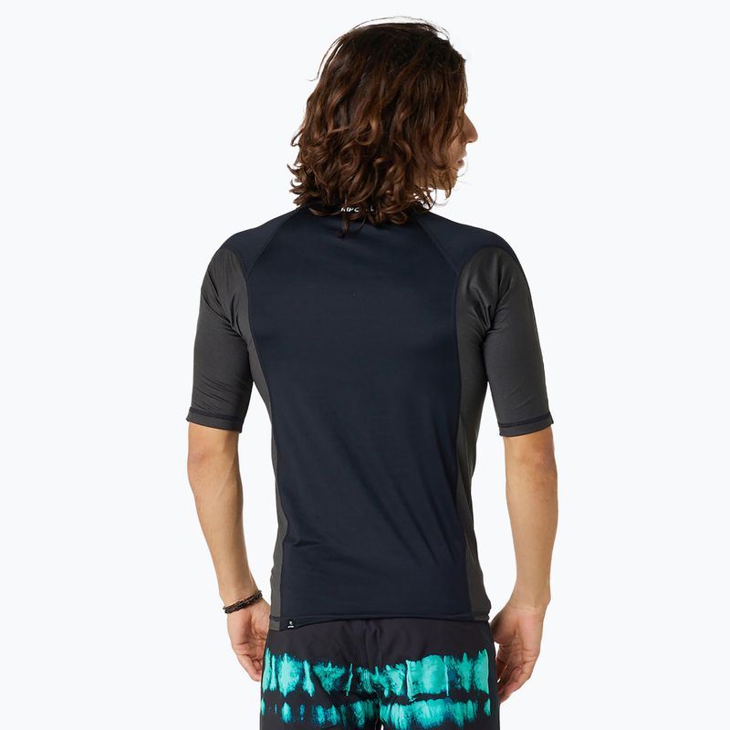 Schwimm T-Shirt Herren Rip Curl Waves Upf Perf S/S black