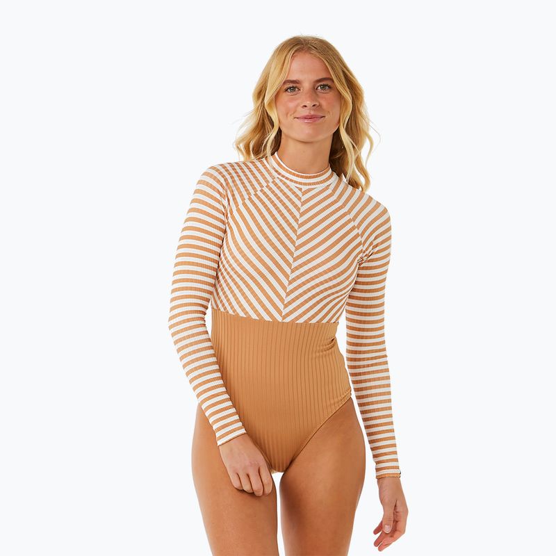 Einteiliger Damen-Badeanzug Rip Curl Premium Surf LS Surf hellbraun 7