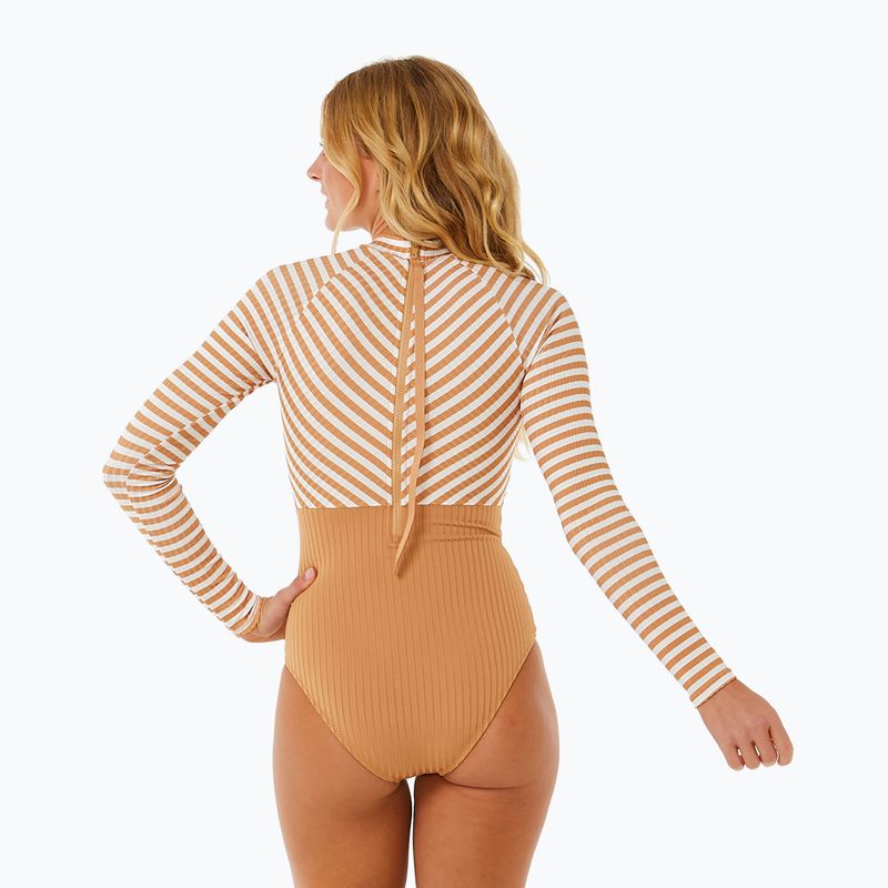 Einteiliger Damen-Badeanzug Rip Curl Premium Surf LS Surf hellbraun 9