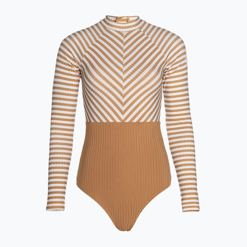 Einteiliger Damen-Badeanzug Rip Curl Premium Surf LS Surf hellbraun