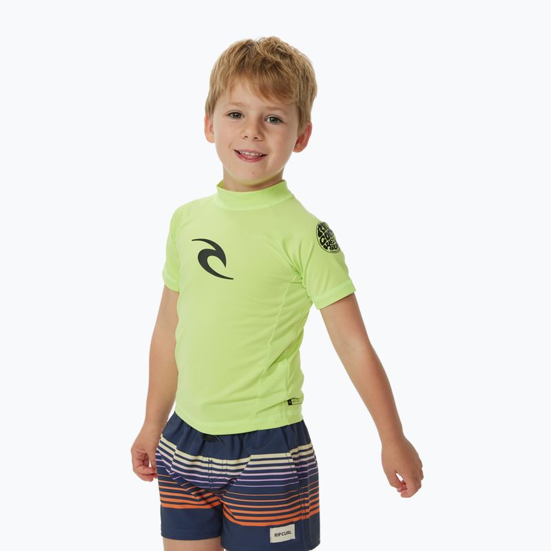 Rip Curl Brand Wave UPF Kinder-Badeshirt lime