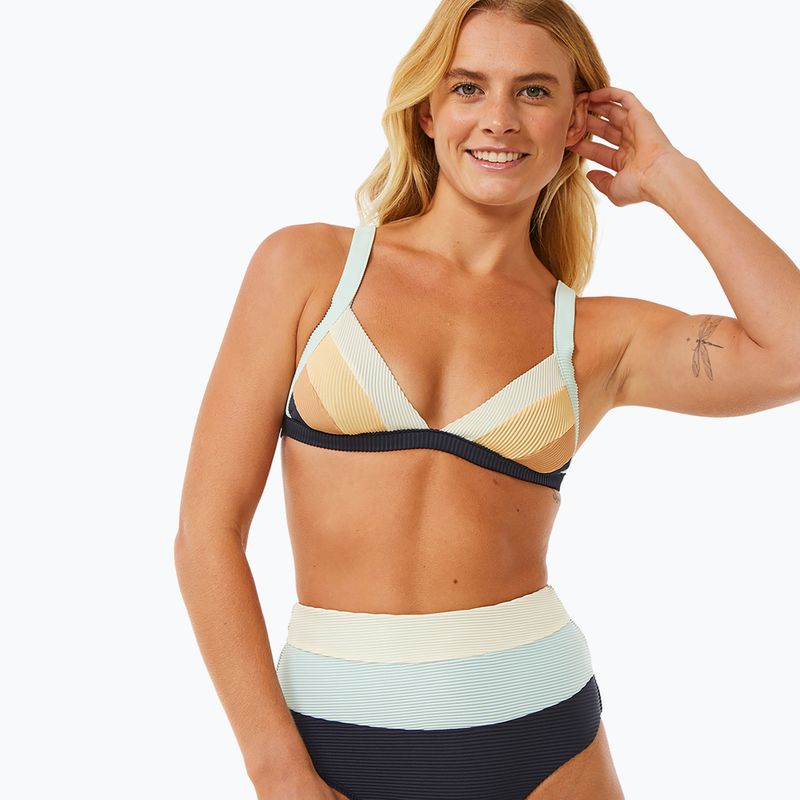 Bikini Oberteil Rip Curl Block Party Spliced Fixed Tri navy