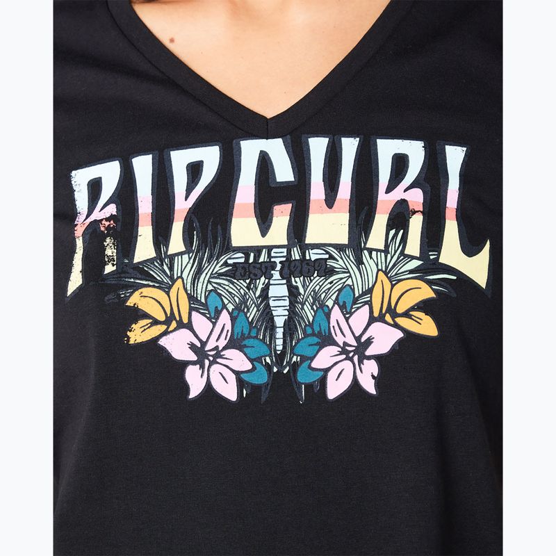 Damen Rip Curl Block Party V Tee schwarz 5