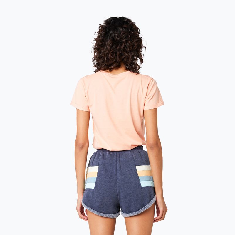 Damen Rip Curl Block Party V Tee heller Pfirsich