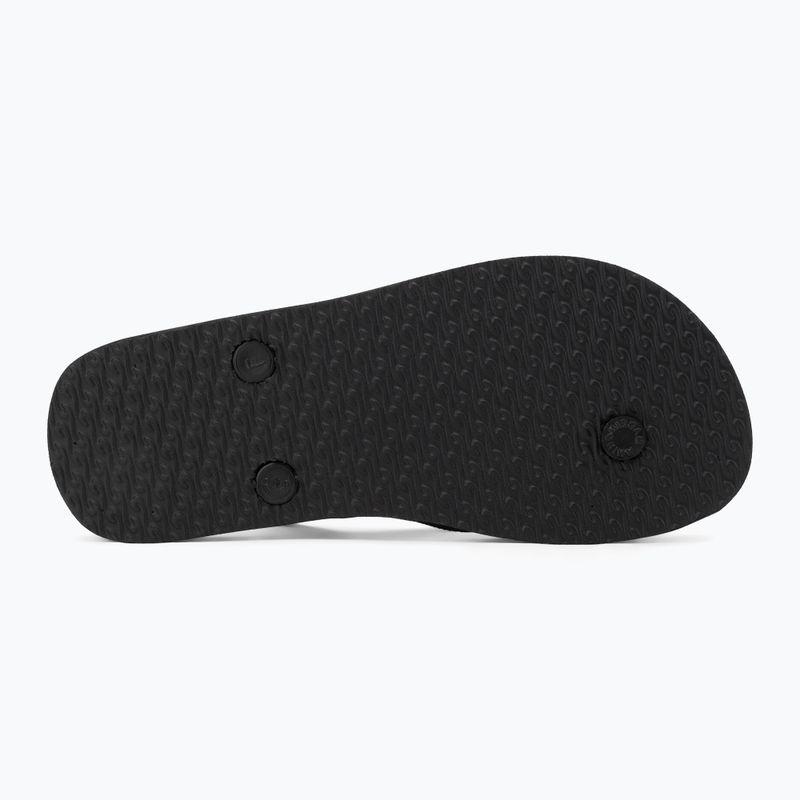 Rip Curl Wetty Fade Bloom gewaschene schwarze Kinder-Flip-Flops 4