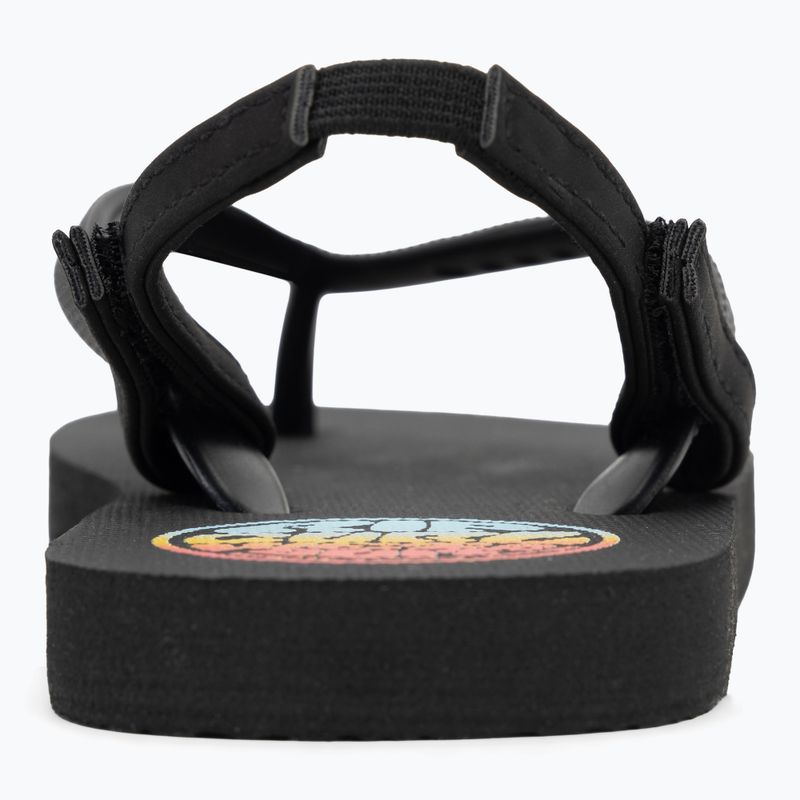 Rip Curl Wetty Fade Bloom gewaschene schwarze Kinder-Flip-Flops 6