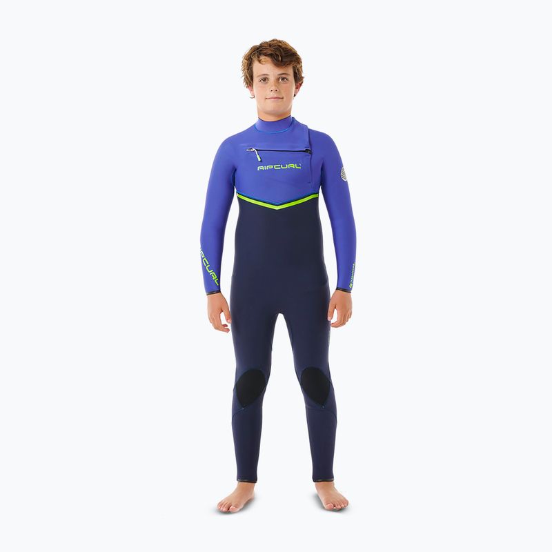Rip Curl Flashbomb 3/2 mm Chest Zip wild berry Kinder Schwimmen Schaum
