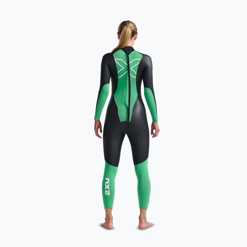 Damen-Triathlon-Neoprenanzug 2XU Propel Openwater black/bright green 2