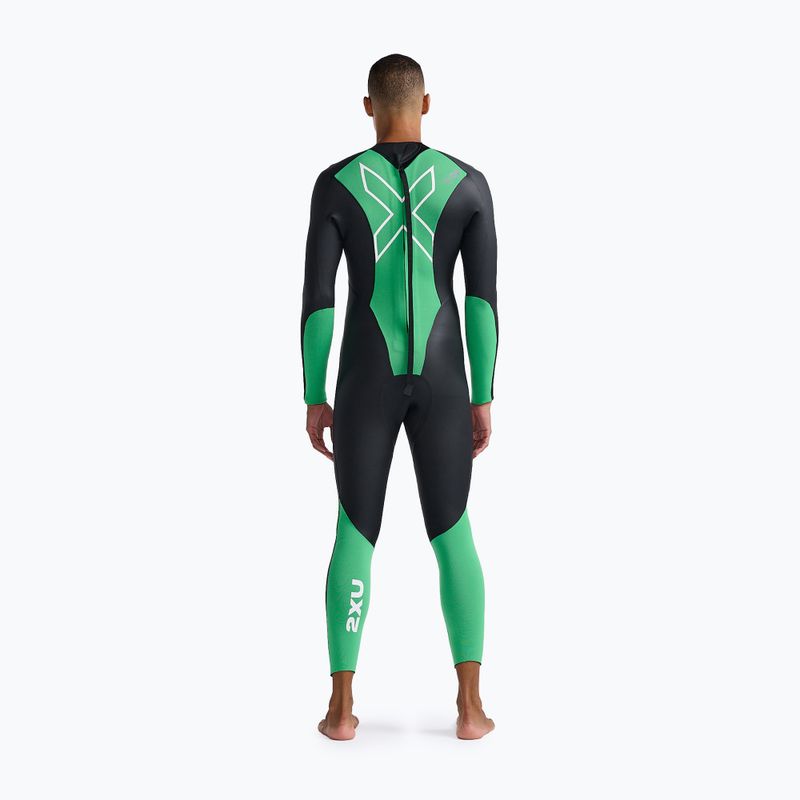 Herren 2XU Propel Openwater Triathlon Neoprenanzug schwarz/hellgrün 2