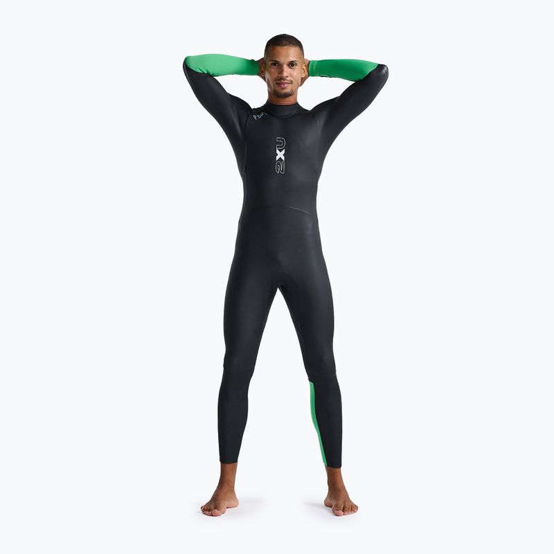 Herren 2XU Propel Openwater Triathlon Neoprenanzug schwarz/hellgrün 3