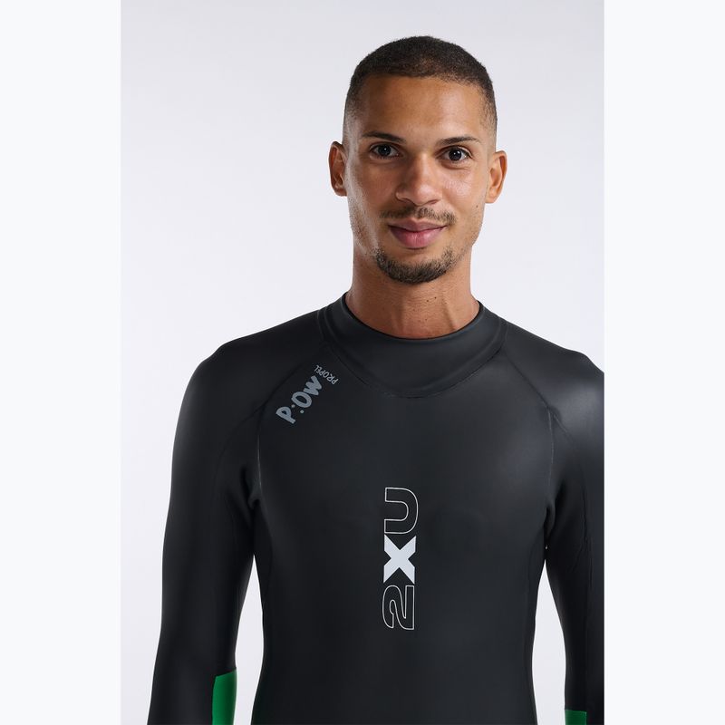 Herren 2XU Propel Openwater Triathlon Neoprenanzug schwarz/hellgrün 5