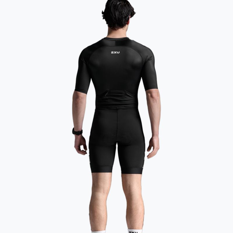 Herren Triathlonanzug 2XU Core Sleeved schwarz/weiß 2