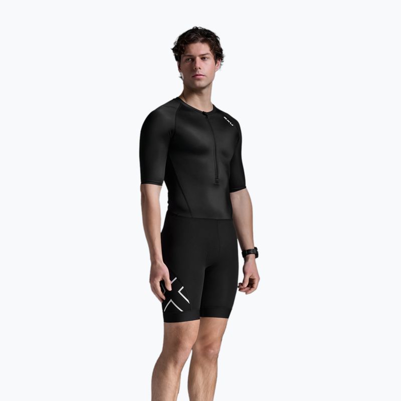 Herren Triathlonanzug 2XU Core Sleeved schwarz/weiß 3