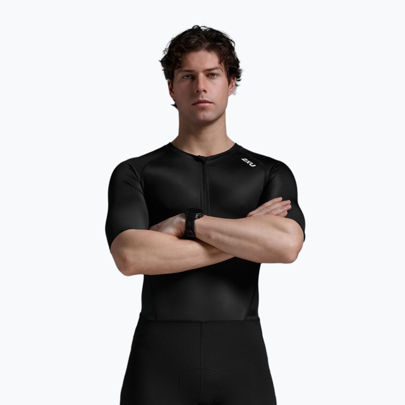 Triathlon-Anzug Herren 2XU Core Sleeved black/white 4