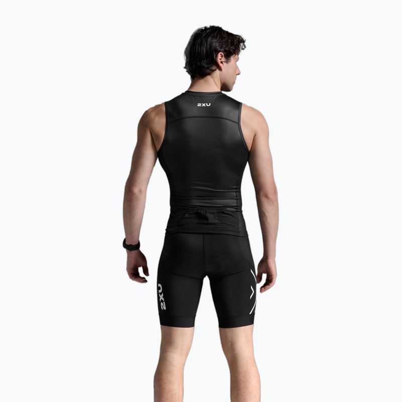 Fahrrad Tank Top Herren 2XU Core Tri Tank black/white 2