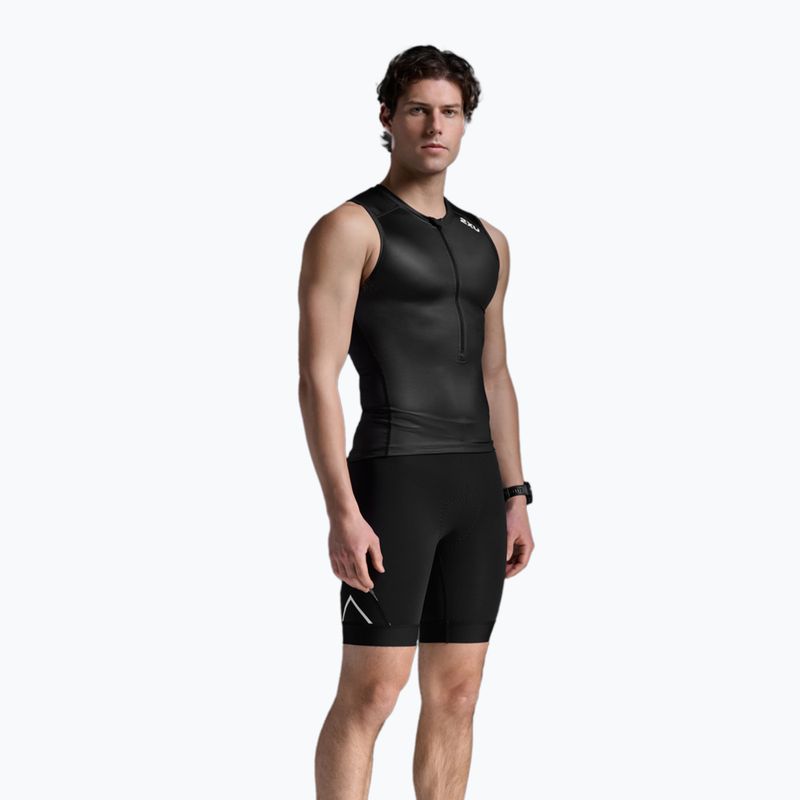 Fahrrad Tank Top Herren 2XU Core Tri Tank black/white 3