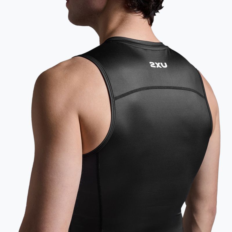 Fahrrad Tank Top Herren 2XU Core Tri Tank black/white 6