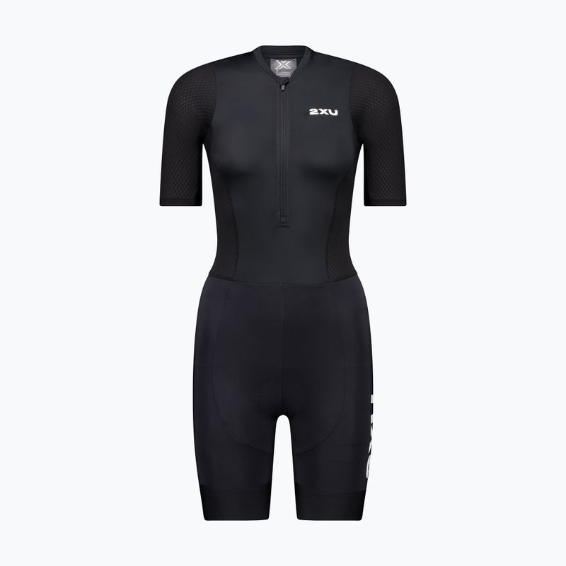 Damen-Triathlonanzug 2XU Aero Hex Sleeved black/white 6