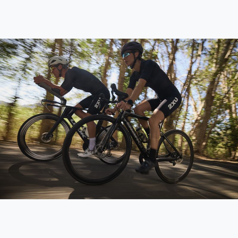 Damen-Triathlonanzug 2XU Aero Hex Sleeved black/white 10