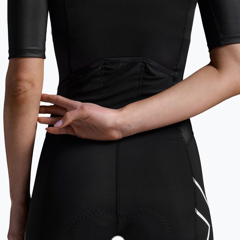 Damen Triathlonanzug 2XU Core Sleeved schwarz/weiß 8