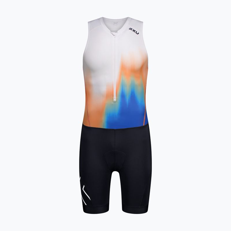 Triathlonanzug für Herren 2XU Core nebula blaze/midnight 7