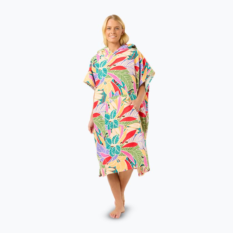 Women's Rip Curl Mixed Poncho mit Kapuze dunkle Schokolade