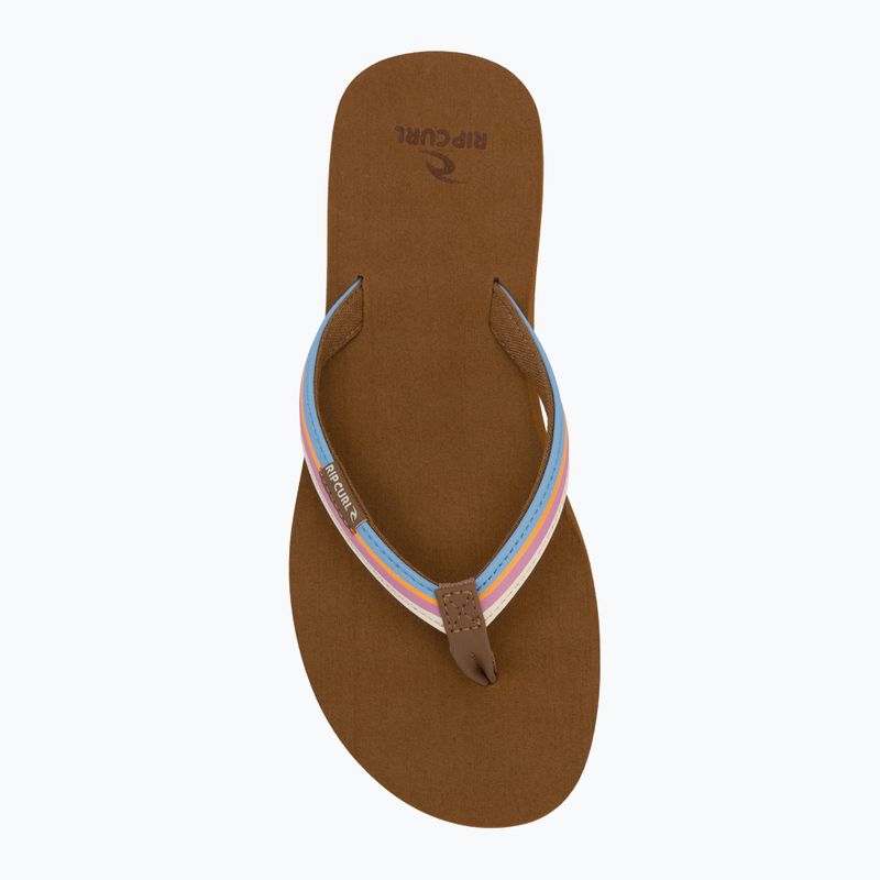 Damen Rip Curl Freedom Bloom Open Toe Flip Flops blau 5