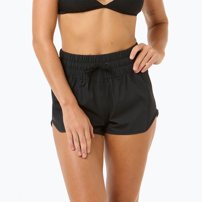 Damen Rip Curl High Waist Retro Volley 3" Schwimmen Shorts schwarz 5