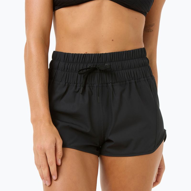 Damen Rip Curl High Waist Retro Volley 3" Schwimmen Shorts schwarz 7