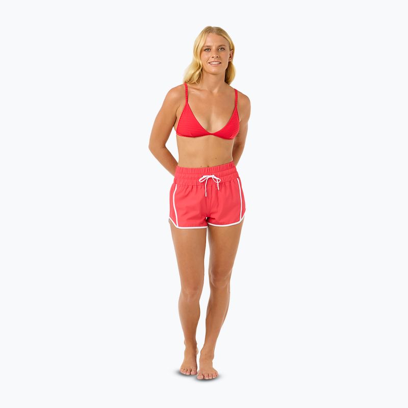 Damen Rip Curl hohe Taille Retro Volley 3" schwimmen Shorts Hibiskus rot 2