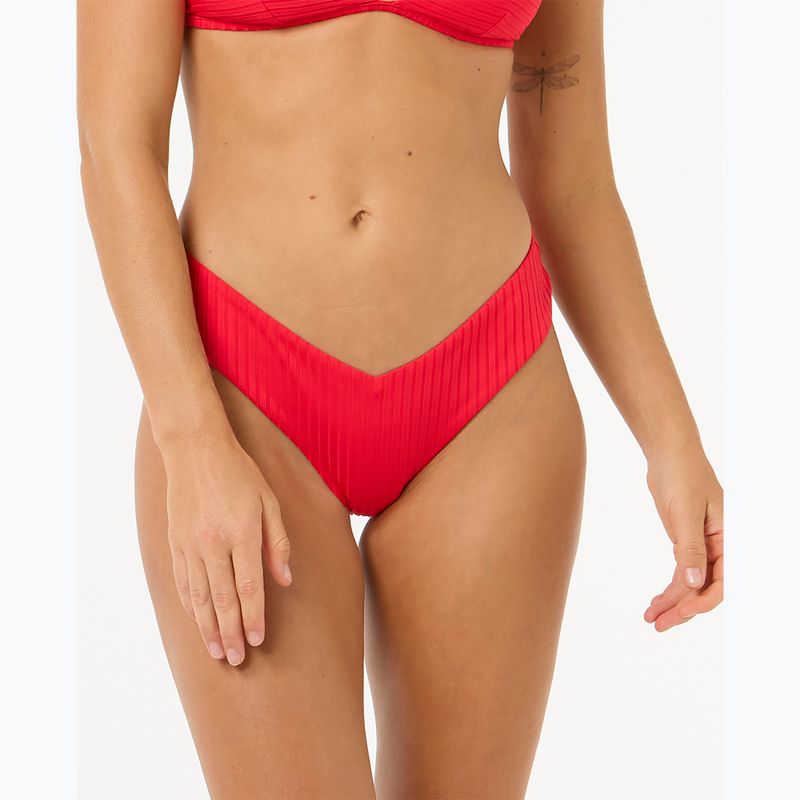 Rip Curl Premium Surf Skimpy Hipster Badeanzug unten Hibiskus rot 4