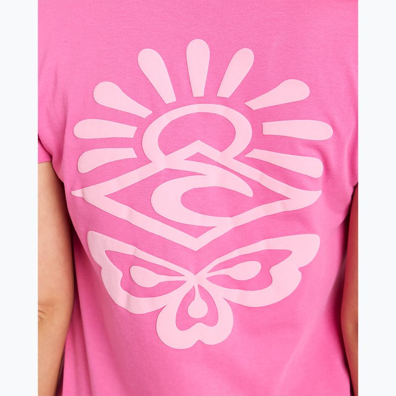 Rip Curl Frauen Re-Entry Crew heißes rosa t-shirt 5