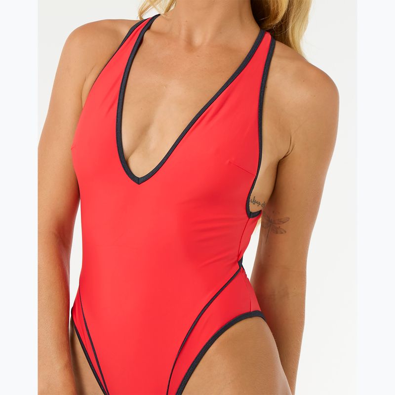 Damen Bademode Rip Curl Mahot Einteiler High Leg rot 5