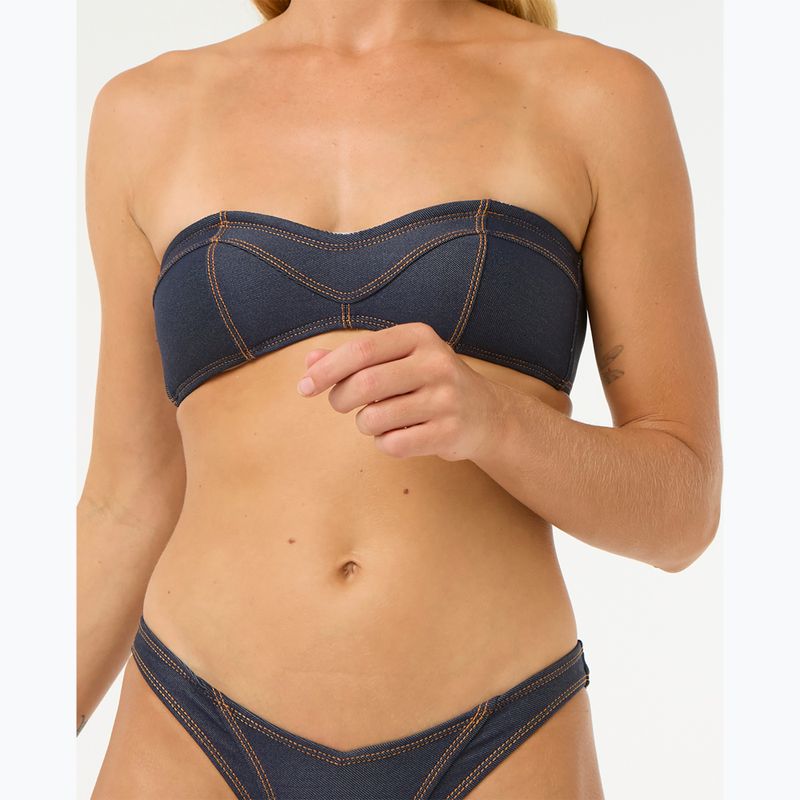 Rip Curl Dalias Denim Bandeau Badeanzug Top Denim blau 4
