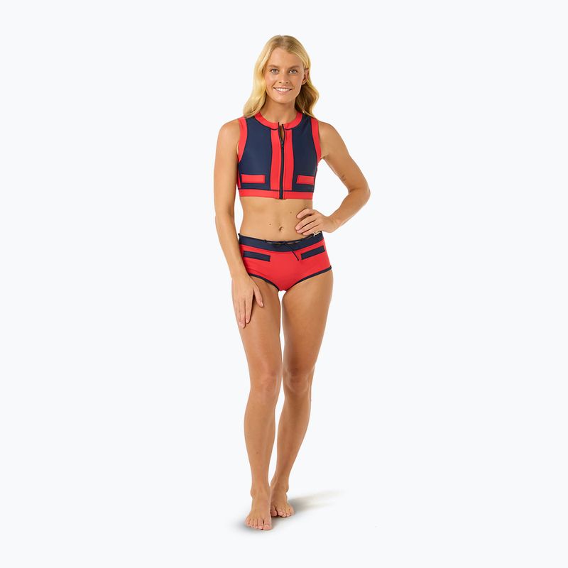 Rip Curl Coco Short Sleeve Vest Badeanzug Top rot/dunkelblau 2