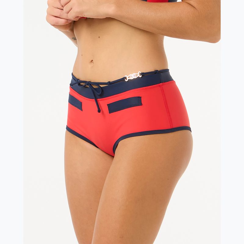 Rip Curl Noughties Low Rise Victoria Vergara rot/dunkelblau Badeanzug unten 4