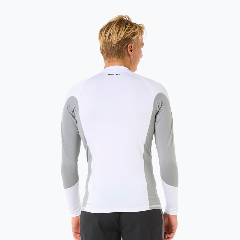 Herren Rip Curl Waves UPF Performance Schwimmen Longsleeve weiß 3