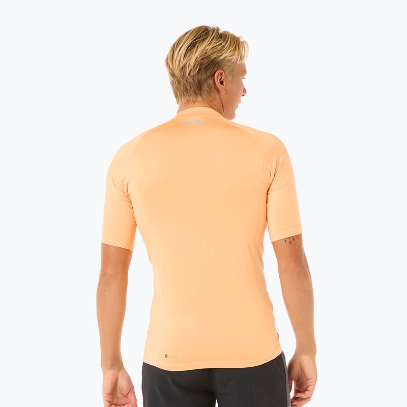 Herren Rip Curl Waves UPF Performance mandarin zest schwimmen Shirt 3