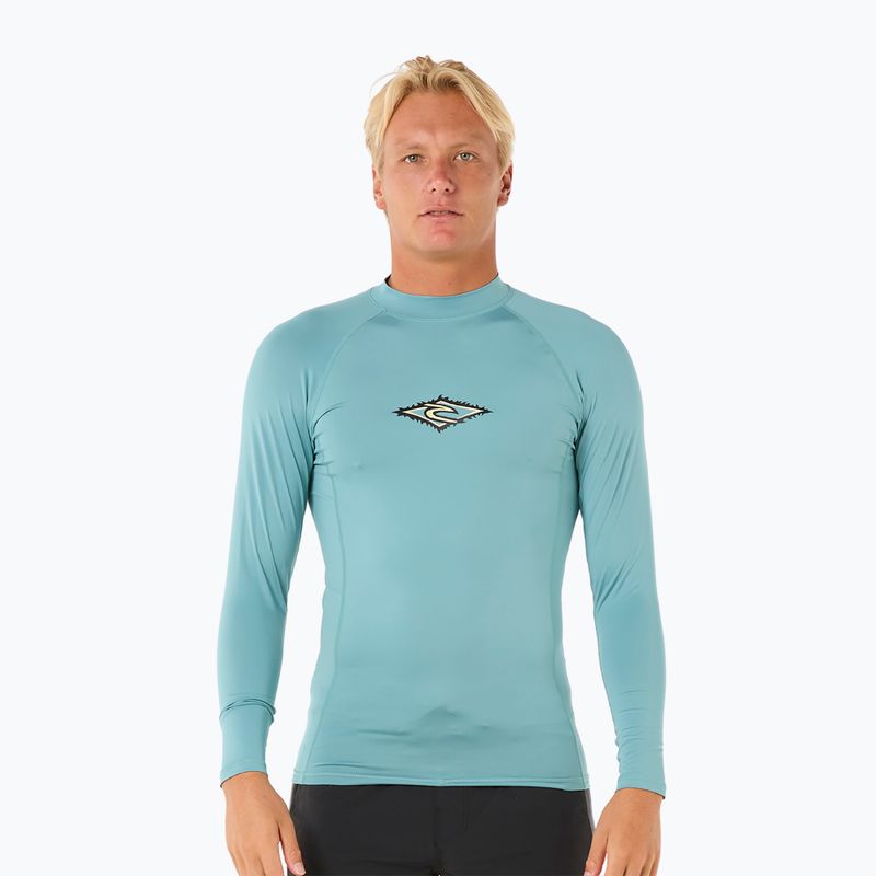 Herren Rip Curl Raw Energy UPF Performance blaue Lagune Schwimmen Longsleeve