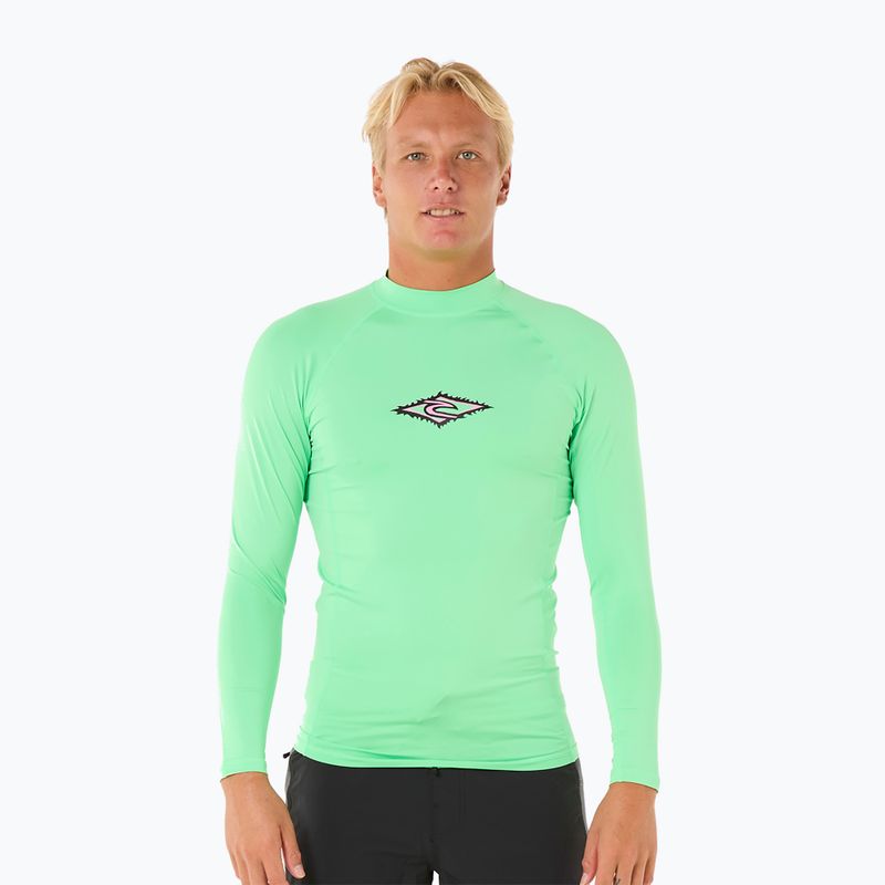 Rip Curl Raw Energy UPF Performance Herren Schwimmen Longsleeve neongrün