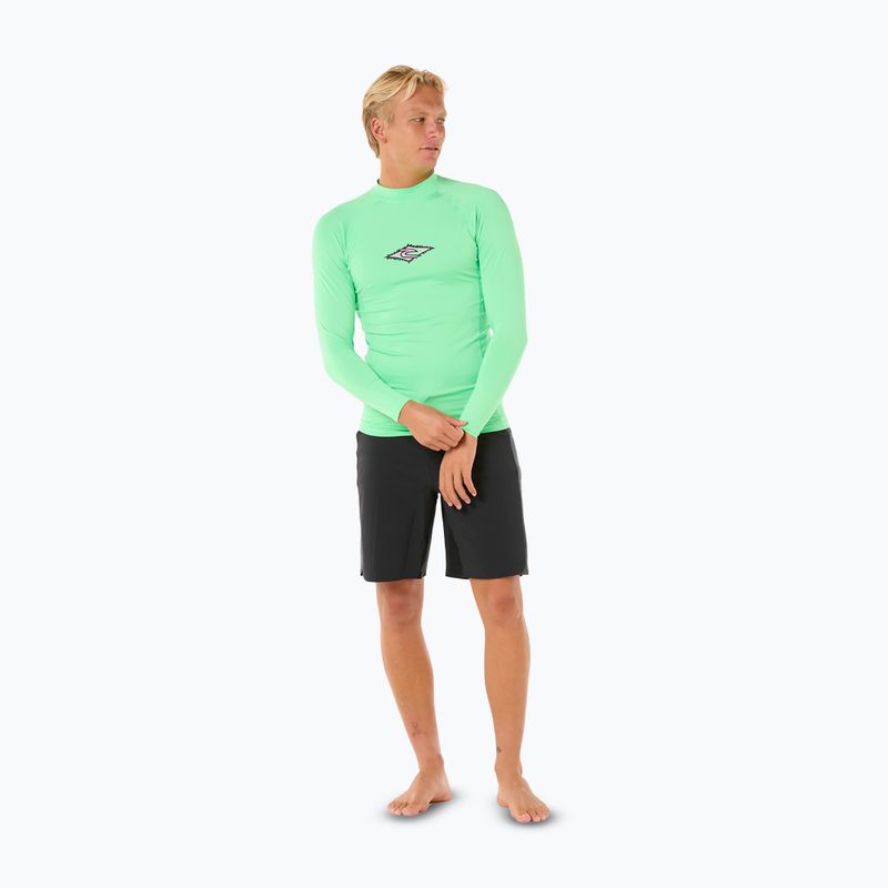 Rip Curl Raw Energy UPF Performance Herren Schwimmen Longsleeve neongrün 2