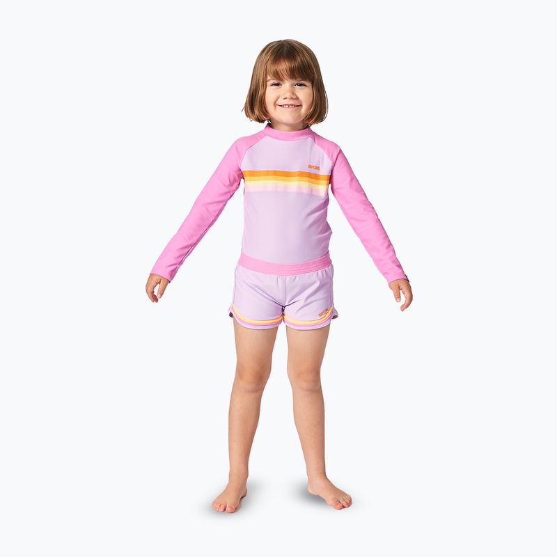 Rip Curl Kinder Schwimmen Langarm Rainbow Tide Rash Vest hellrosa 2