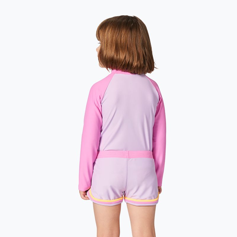Rip Curl Kinder Schwimmen Langarm Rainbow Tide Rash Vest hellrosa 3