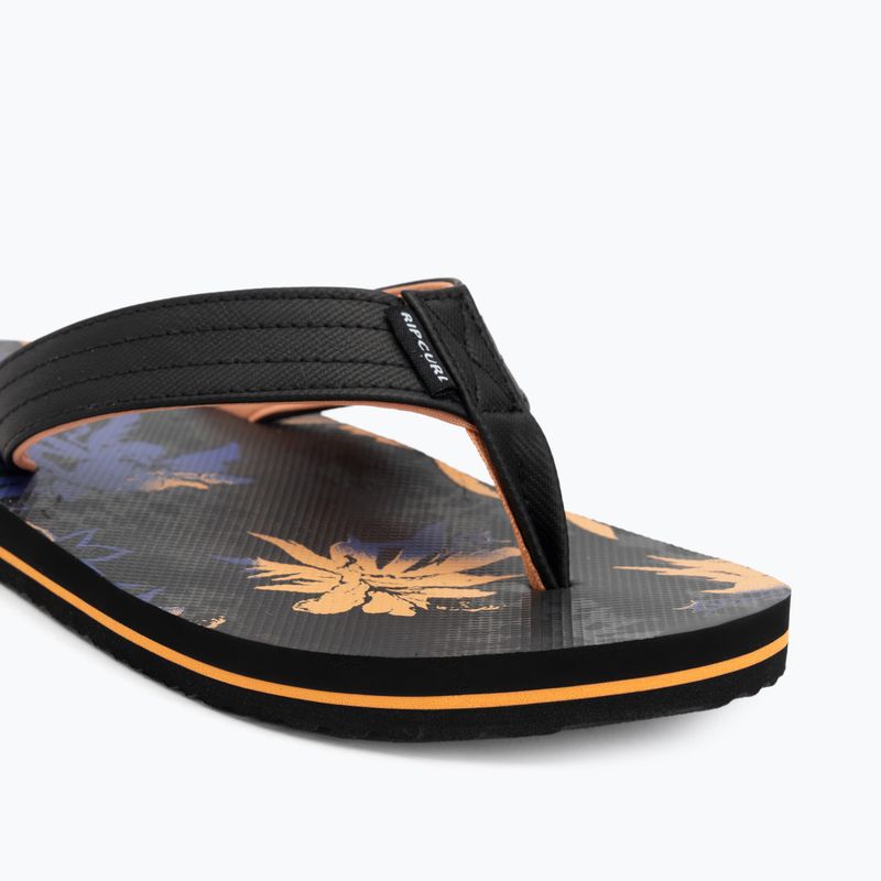 Herren Rip Curl Ripper Bloom Flip Flops schwarz/orange 7