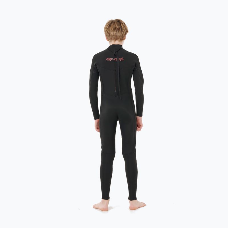 Kinder Schwimm-Neoprenanzug Rip Curl Dawn Patrol 3/2 mm Back Zip black 2