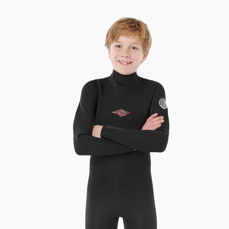 Kinder Schwimm-Neoprenanzug Rip Curl Dawn Patrol 3/2 mm Back Zip black 4